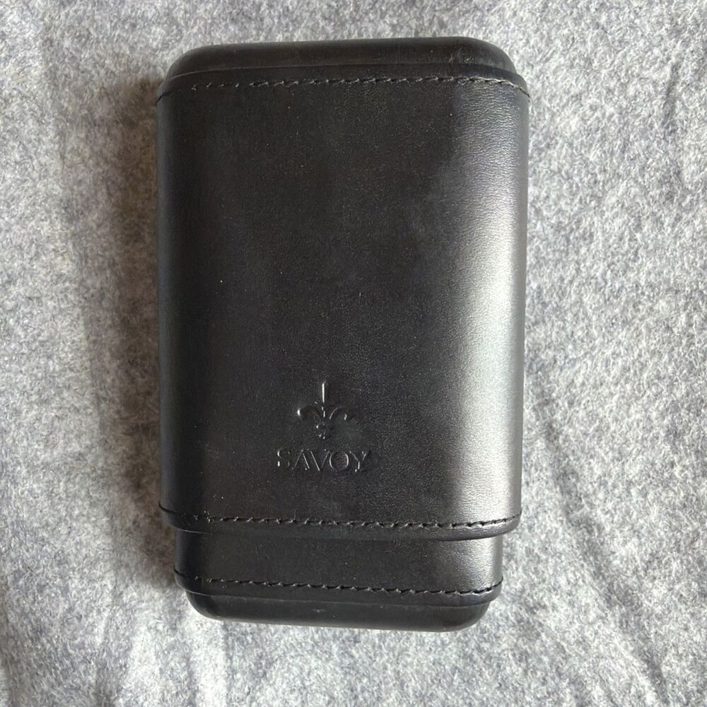 Vintage  Genuine  Leather Cigar Case Holder for 3 Cigars, Spain Made   7981/17